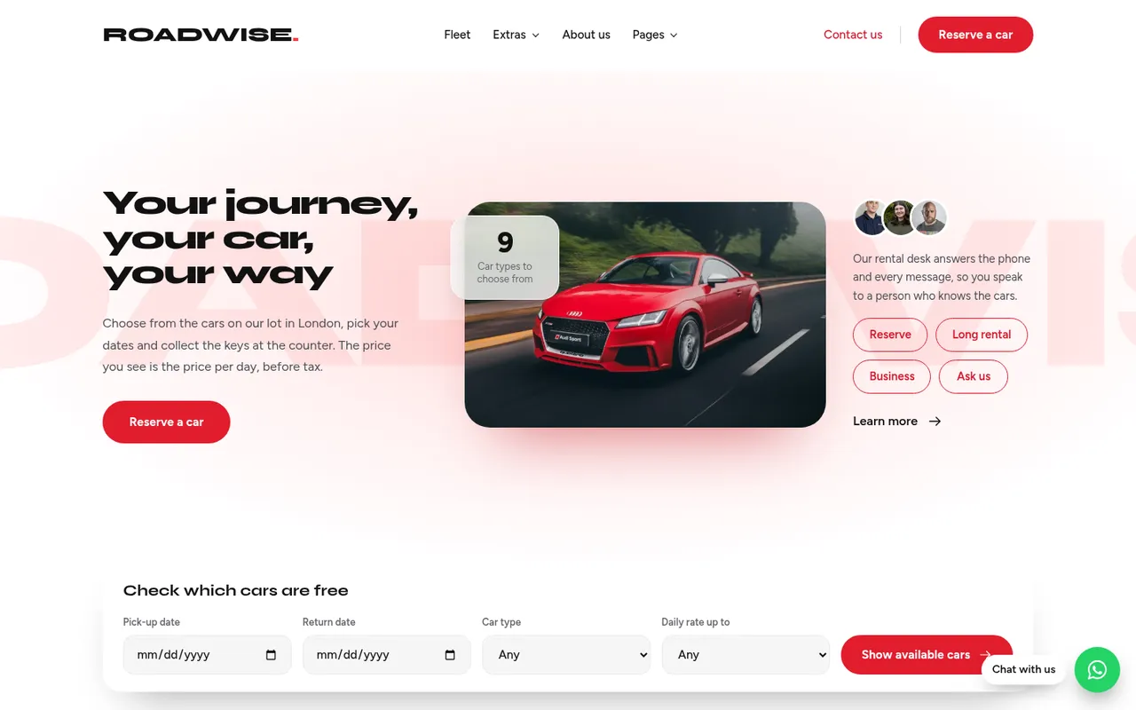 Homepage of roadwise.ppinsights.ca: "Your journey, your car, your way in London"